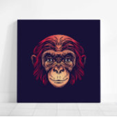 Chinese Zodiac Monkey Wall Art Print Japandi Decor Leinwanddruck