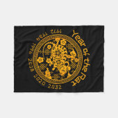 Chinese Zodiac New Year Of The Rat Sign Fleecedecke (Vorderseite (Horizontal))