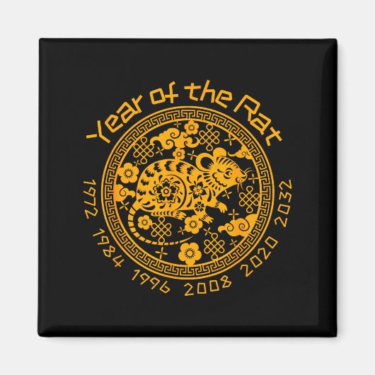 Chinese Zodiac New Year Of The Rat Sign Magnet (Vorne)
