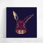 Chinese Zodiac Rabbit Wall Art Print Rustic Decor Leinwanddruck