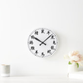 Chinese Zodiac Runde Wanduhr (Zuhause)