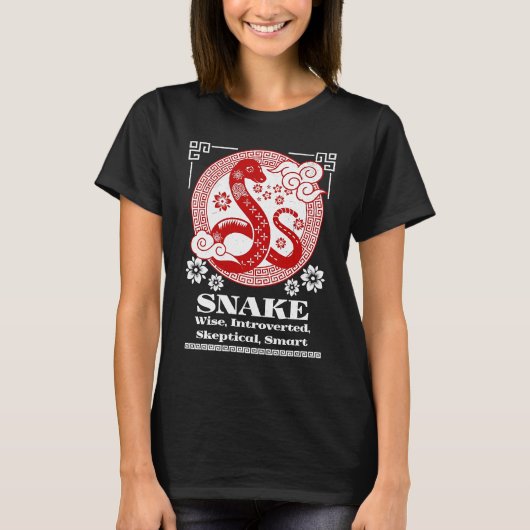 Chinese Zodiac Snake Personality T-Shirt (Vorderseite)