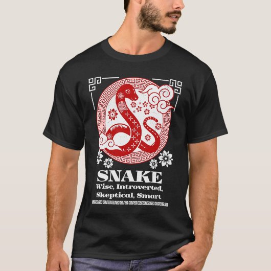 Chinese Zodiac Snake Personality T-Shirt (Vorderseite)