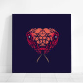 Chinese Zodiac Snake Wall Art Print Rustic Decor Leinwanddruck