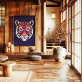 Chinese Zodiac Tiger Wall Art Print Japandi Decor Leinwanddruck