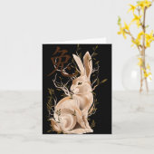 Chinese Zodiac Year Of The Rabbit Animal Sign Luna Karte (Gelbe Blume)