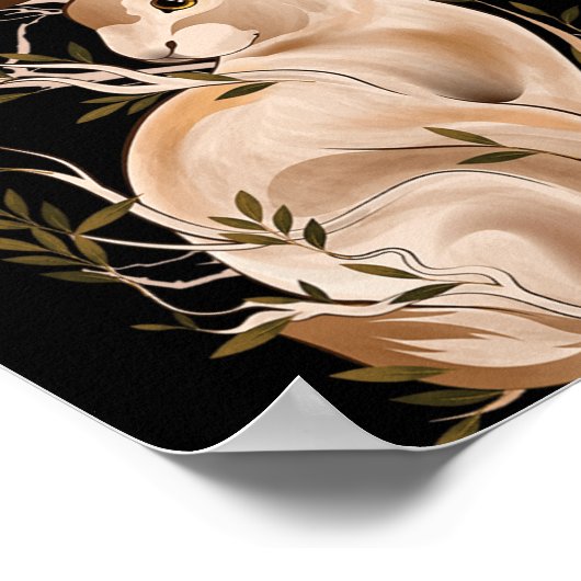 Chinese Zodiac Year Of The Rabbit Animal Sign Luna Poster (Ecke)