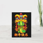 Chinese Zodiac Year Of The Snake 2025 Chinese New Karte (Vorderseite)