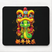 Chinese Zodiac Year Of The Snake 2025 Chinese New  Mousepad (Vorne)