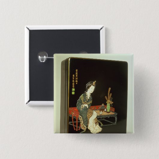 Chinesisch-ähnlicher Schreibenskasten Button (Vorne & Hinten)