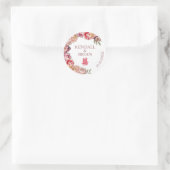 Chinesisch-Amerikanische Hochzeit Runder Aufkleber (Tasche)