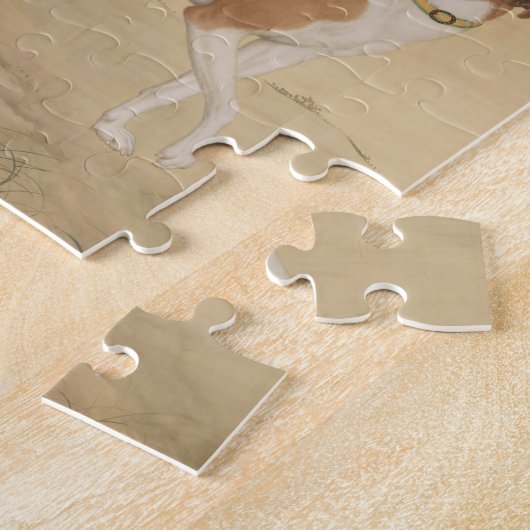 Chinesisch Art 1747 Das Muster Hunde-Bird & Blume Puzzle (Seite)