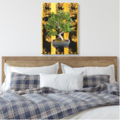 Chinesisch-Asiatische Bonsai Tree Stretched Canvas Leinwanddruck (Insitu (Schlafzimmer))