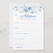 Chinesisch - Blaue und weiße Wünsche & Ratschläge Einladung (Vorderseite)