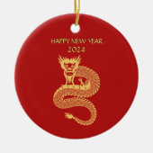 Chinesisch-Business-Frohes neues Jahr des Dracheng Keramik Ornament (Vorne)