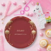 Chinesisch-Chinesisch-zweisprachiges Hei Bold-Brau Pappteller (Party)