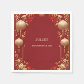 Chinesisch-Chinesisch-zweisprachiges Hei Bold-Brau Serviette (Vorderseite)