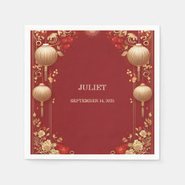 Chinesisch-Chinesisch-zweisprachiges Hei Bold-Brau Serviette