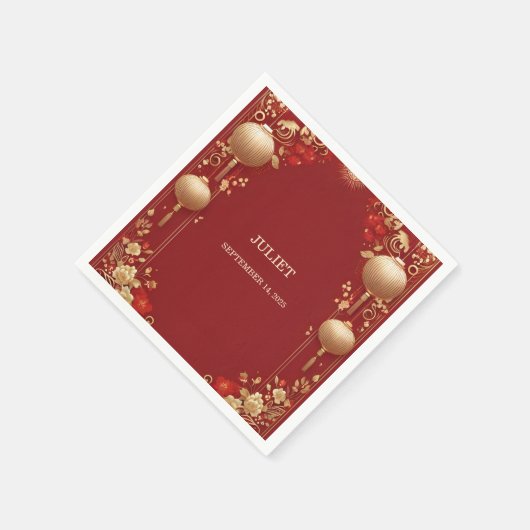 Chinesisch-Chinesisch-zweisprachiges Hei Bold-Brau Serviette (Ecke)