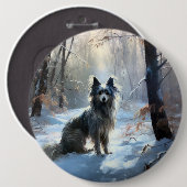 Chinesisch Created Let It Snow Weihnachten Button (Vorne & Hinten)