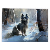 Chinesisch Created Let It Snow Weihnachten Große Geschenktüte (Rückseite)