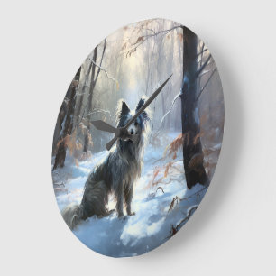 Chinesisch Created Let It Snow Weihnachten Große Wanduhr