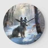 Chinesisch Created Let It Snow Weihnachten Große Wanduhr (Vorderseite)