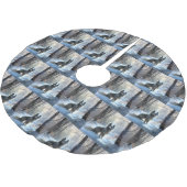 Chinesisch Created Let It Snow Weihnachten Polyester Weihnachtsbaumdecke (Schrägansicht)