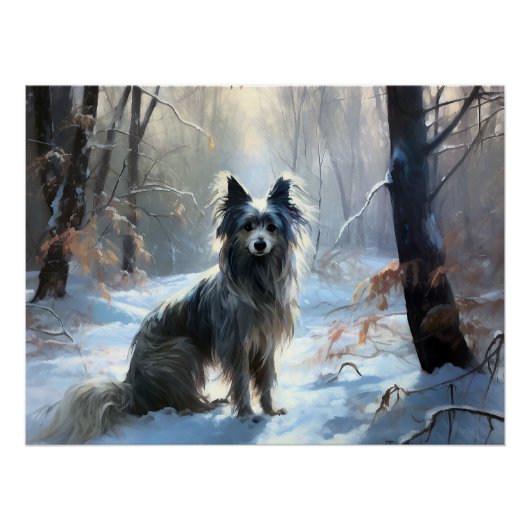 Chinesisch Created Let It Snow Weihnachten Poster (Vorderseite)