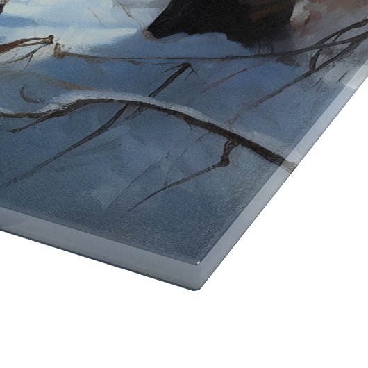 Chinesisch Created Let It Snow Weihnachten Schneidebrett (Ecke)