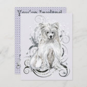 Chinesisch Crested Blue NB Einladung (Vorne/Hinten)