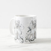 Chinesisch Crested Blue NB Kaffeetasse (Vorderseite Links)