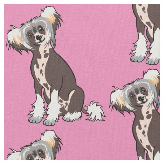 Chinesisch-Crested-Dog-Fabric Stoff (Nahaufnahme)