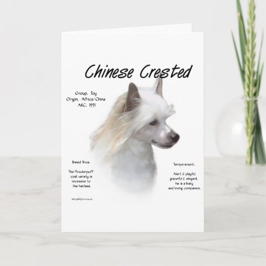Chinesisch-Crested-History-Design Feiertagskarte (Vorderseite)