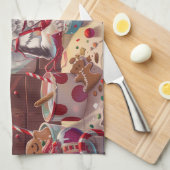 Chinesisch Crested Holiday Baking: Festliche Weihn Geschirrtuch (Viertel Falte)