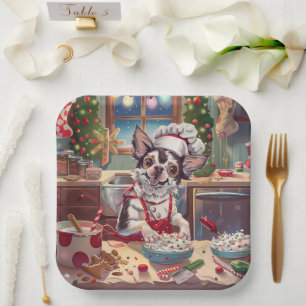 Chinesisch Crested Holiday Baking: Festliche Weihn Pappteller