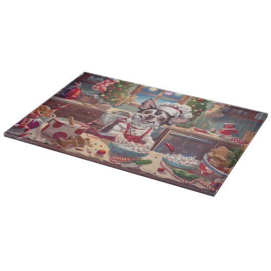 Chinesisch Crested Holiday Baking: Festliche Weihn Schneidebrett (Ecke)