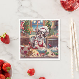 Chinesisch Crested Holiday Baking: Festliche Weihn Serviette