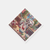 Chinesisch Crested Holiday Baking: Festliche Weihn Serviette (Ecke)