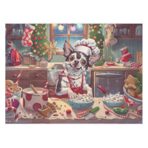 Chinesisch Crested Holiday Baking: Festliche Weihn Tischdecke