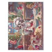 Chinesisch Crested Holiday Baking: Festliche Weihn Tischdecke (Vorderseite)