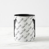 Chinesisch-Crested-Hund-Silhouette Tasse (Zentrum)