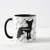 Chinesisch-Crested-Hund-Silhouette Tasse (Links)