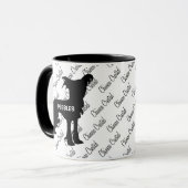 Chinesisch-Crested-Hund-Silhouette Tasse (Vorderseite Links)