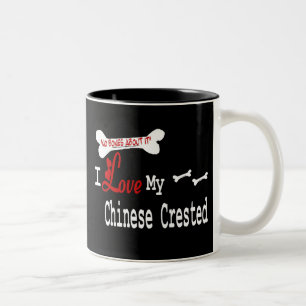 Chinesisch-Crested-Tasse (I-Liebe) Zweifarbige Tasse