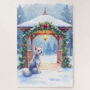 Chinesisch Crestet Schneegarten-Weihnachtskunst Puzzle