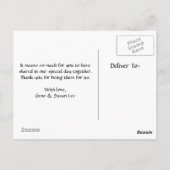 Chinesisch "Double Happy" Danke Postcard Postkarte (Rückseite)