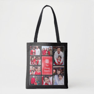 Chinesisch Double Happy Instagram Foto Collage Tasche