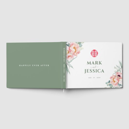 Chinesisch Elegante Doppelglücklichkeit/Song Hy Ho Gästebuch (Voll)