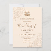 Chinesisch elegante Doppelglücksszension einladen Einladung (Vorderseite)